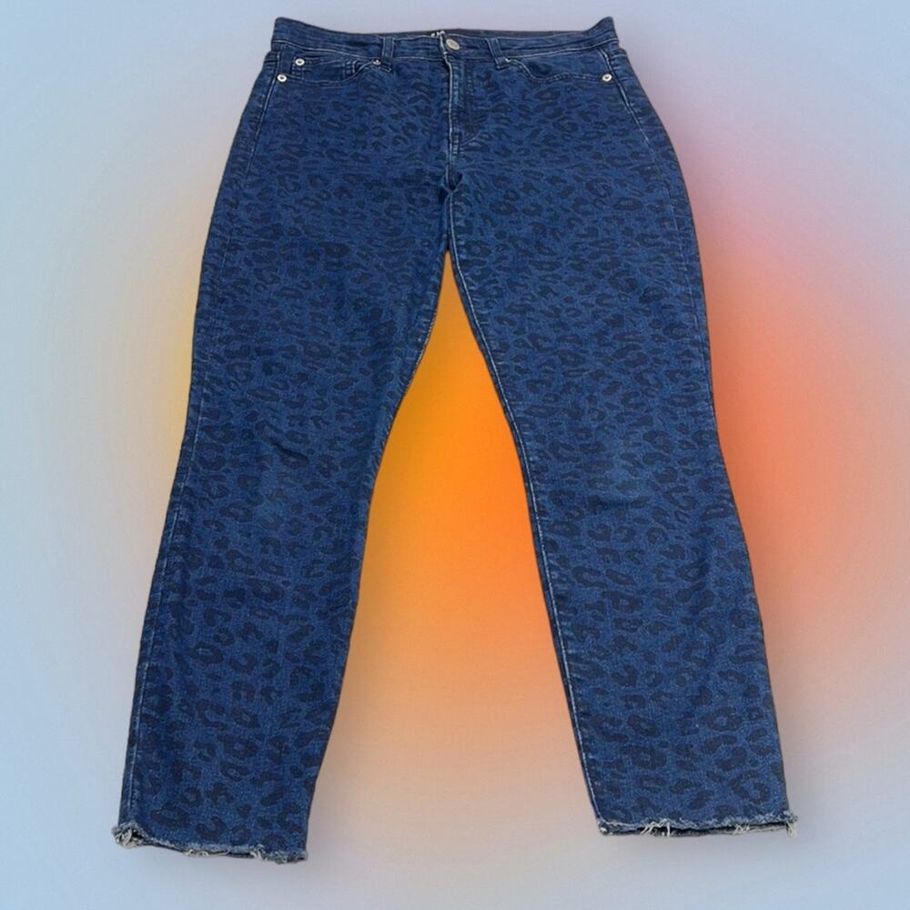 GAP Women’s 8 / 29 Blue Black Print Legging Jeans - Picture 3 of 5
